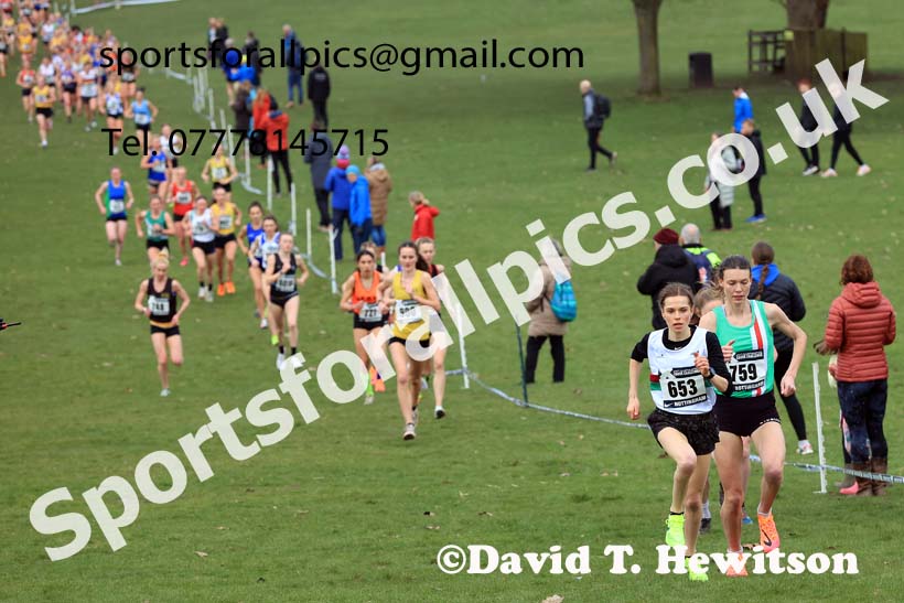 Senior Women, 2024 CAU Inter Counties Cross Country Champs., Wollaton Park, Nottingham. Photo: David T. Hewitson/Sports for All Pics